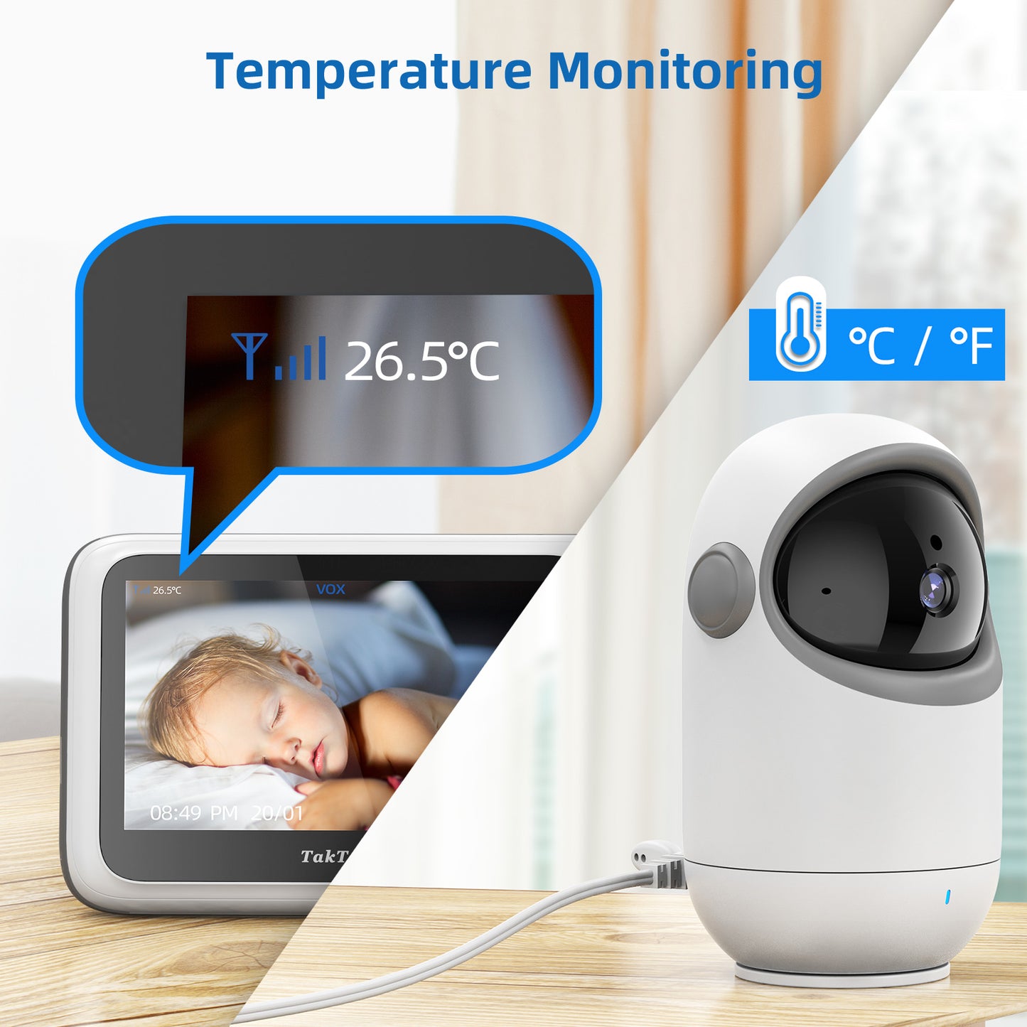 TakTark BM801 Video Baby Monitor