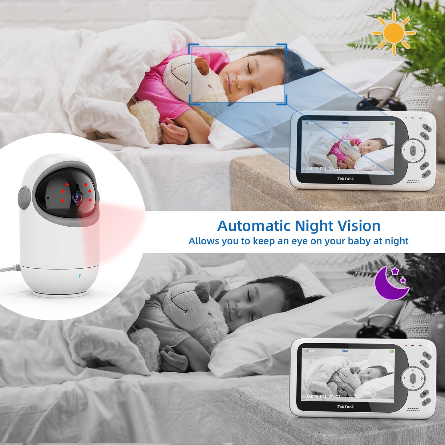 TakTark BM801 Video Baby Monitor